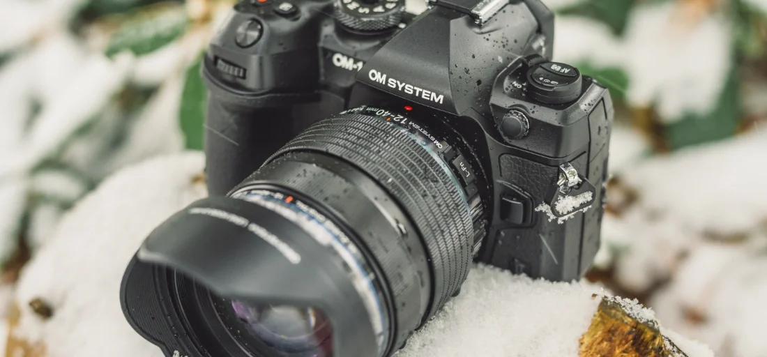 The OM-1 Mark II in a snowy environment
